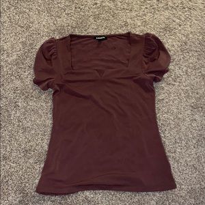 Express blouse with neckline cut out